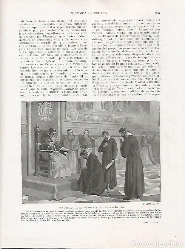 Cartes Postales: LAMINA 18027: Fundacion de la Compa&ntilde;&iacute;a de Jesus en el a&ntilde;o 1540 - Manuel Rodriguez Codola y Miguel S.