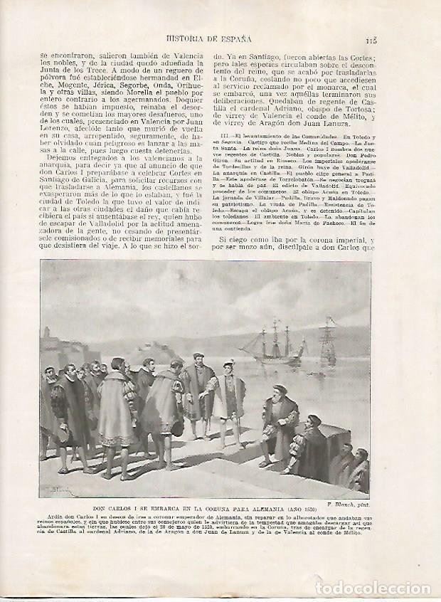 Cartes Postales: LAMINA 17958: Carlos I embarca en La Coru&ntilde;a, 1520 - Manuel Rodriguez Codola y Miguel S. Oliver