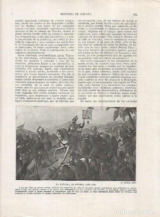 Cartes Postales: LAMINA 18003: Batalla de Otumba en el a&ntilde;o 1520 - Manuel Rodriguez Codola y Miguel S. Oliver