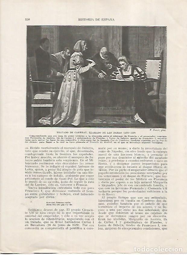 Cartes Postales: LAMINA 17982: Tratado de Cambray o de las Damas del a&ntilde;o 1529 - Manuel Rodriguez Codola y Miguel S. O