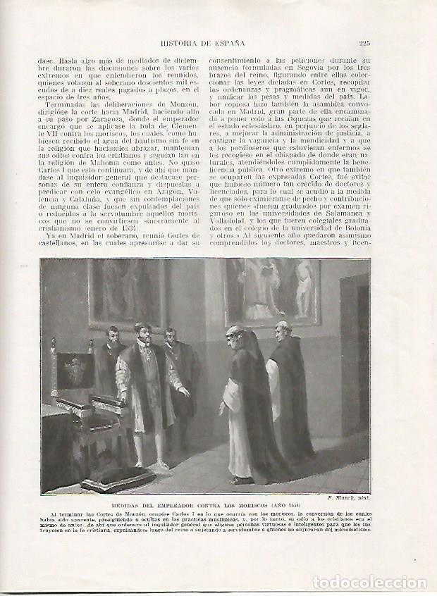 Cartes Postales: LAMINA 18022: Medidas del emperador contra los moros en 1534 - Manuel Rodriguez Codola y Miguel S. O