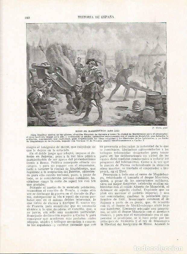 Cartes Postales: LAMINA 18035: Sitio de Magdeburgo en 1551 - Manuel Rodriguez Codola y Miguel S. Oliver