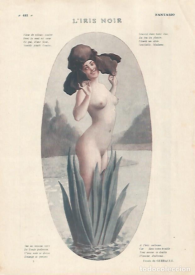 Postcards: LAMINA 17826: L'Iris noir. Dibujo de Gerbault - Varios