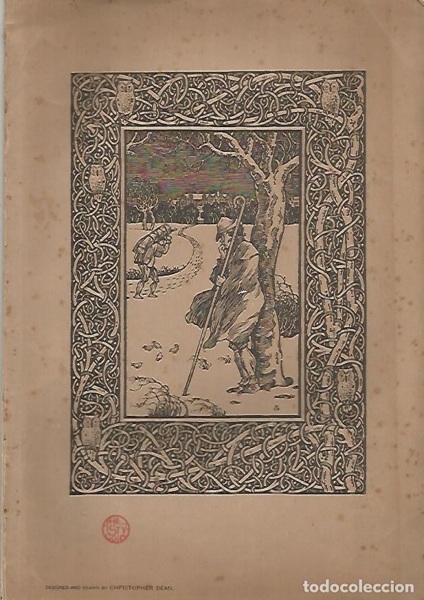 Cartoline: LAMINA 18488: Carpetilla de los dise&ntilde;os de Christopher Dean. En contraportada poema Winter, en ingle