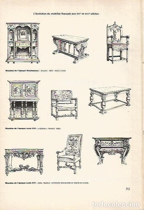 Cartoline: LAMINA 18512: Muebles del Renacimiento, epoca de Luis XIII y Luis XIV - R. Girardet, P. Jaillet y M.
