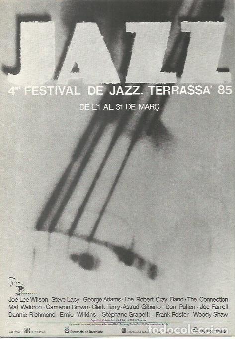 Cartoline: LAMINA 18740: Triptico del 4 Festival de Jazz de Terrassa, Barcelona - NULL