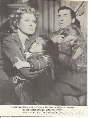 Postcards: POSTAL A1001: Escena de Mrs Miniver - NULL