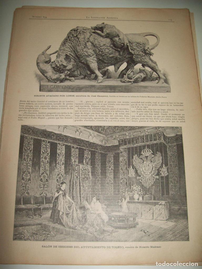 Postkarten: LAMINA ILUSTRACION ARTISTICA 19937: Salon de Sesiones del Ayuntamiento de Toledo - Varios