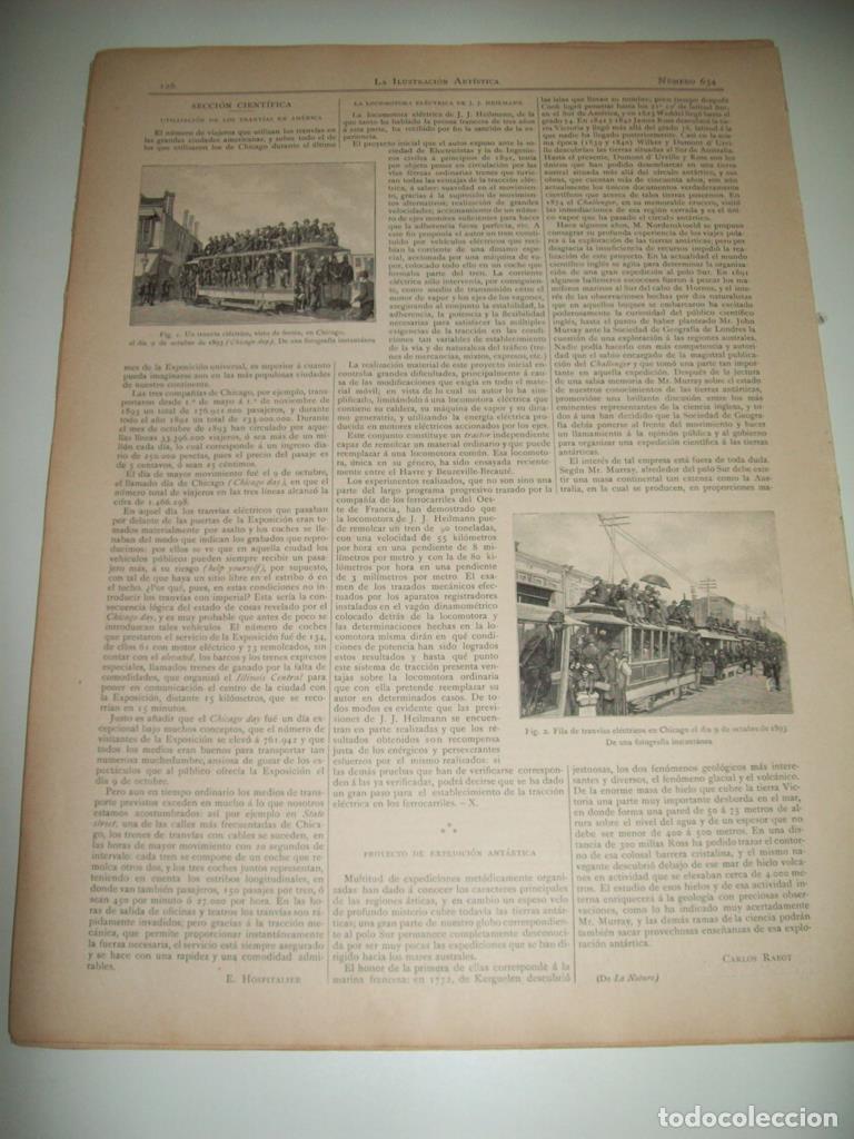 Postcards: LAMINA ILUSTRACION ARTISTICA 19941: Tranvias en Chicago el 9 octubre de 1893 - Varios