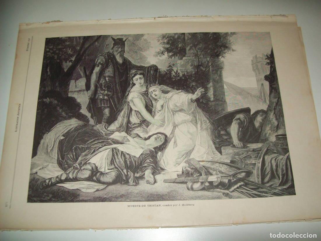 Postales: LAMINA ILUSTRACION ARTISTICA 19787: Muerte de Tristan, por Goldberg - Varios