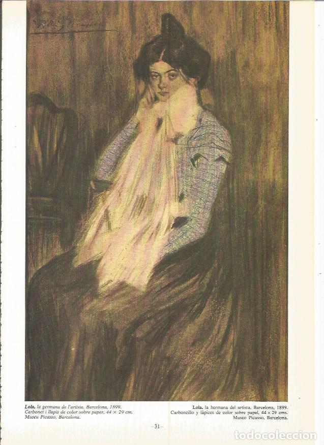 Postais: LAMINA 18987: Lola, la hermana de Picasso - Alexandre Cirici