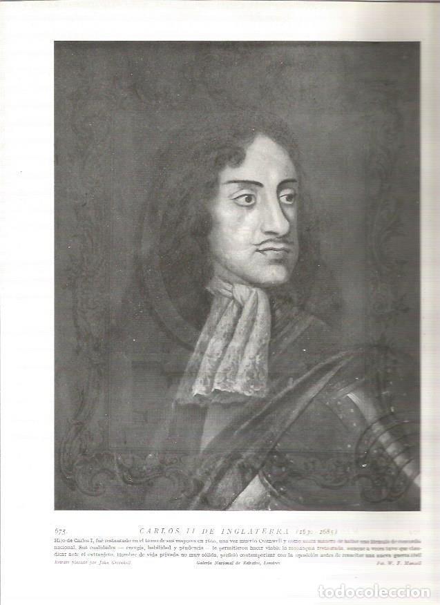 Postcards: LAMINA 19119: Carlos II de Inglaterra - Varios