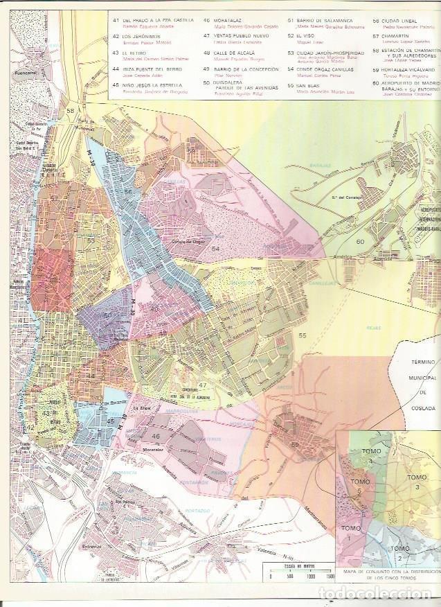 Postcards: LAMINA 20079: Mapa del conjunto de 5 Tomos de Madrid - VVAA