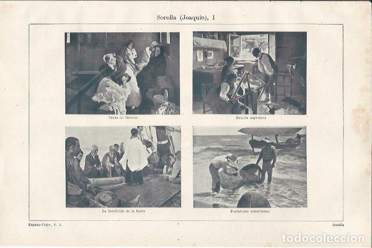 Cartes Postales: LAMINA ESPASA 34211: Trata de blancas, Familia segoviana, La bendicion de la barca y Pescadores vale