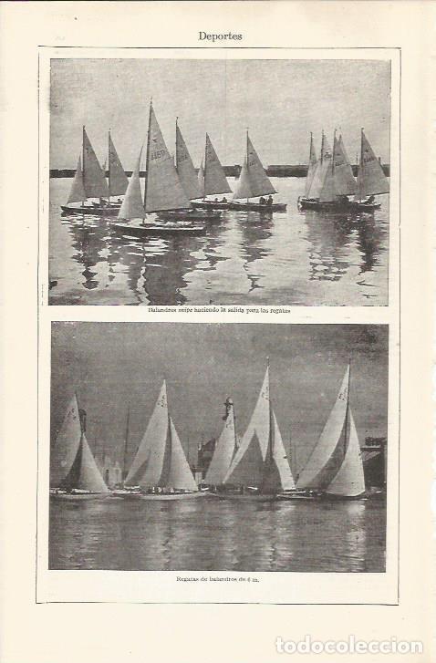 Postais: LAMINA ESPASA 34405: Regatas de balandros de 6 metros - Varios
