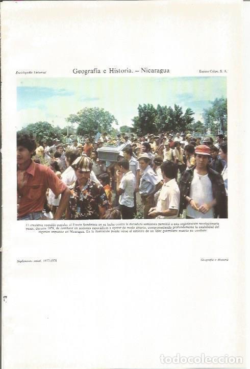 Cartoline: LAMINA ESPASA 34075: Entierro de lider guerrillero en Nicaragua - Varios