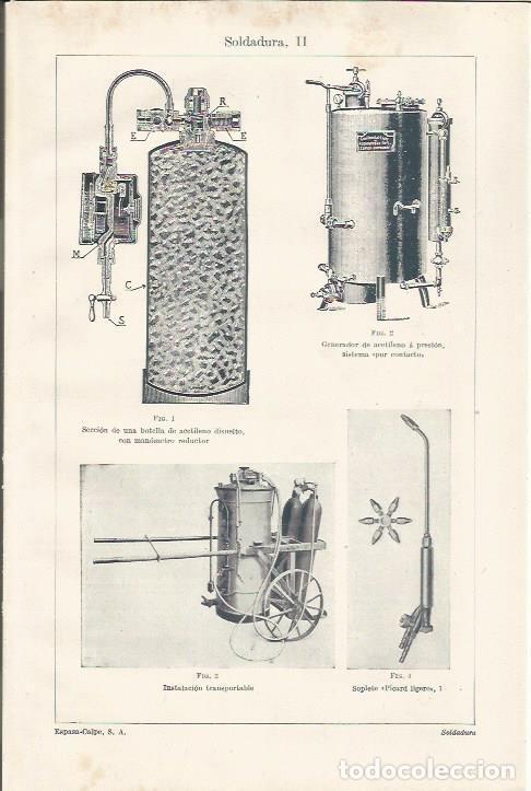 Cartes Postales: LAMINA ESPASA 34123: Instalaciones para soldadura - Varios