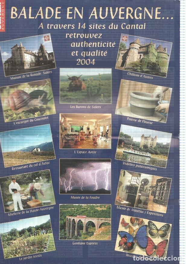 Postcards: Folleto Balade en Auvergne a travers 14 sites du cantal retrouvez - varios