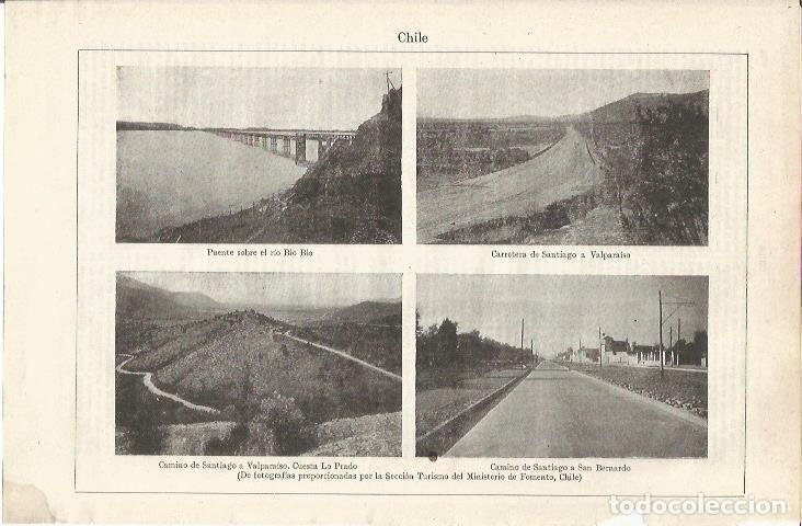 Cartoline: LAMINA ESPASA 34985: Puentes y caminos en Chile - Varios