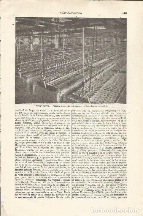 Cartoline: LAMINA ESPASA 34954: Fabrica de Quimica en Usti - Varios