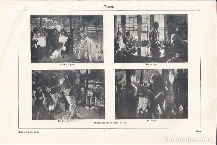 Postcards: LAMINA ESPASA 35003: Obras de Tissot en el Museo de Luxemburgo en Paris - Varios