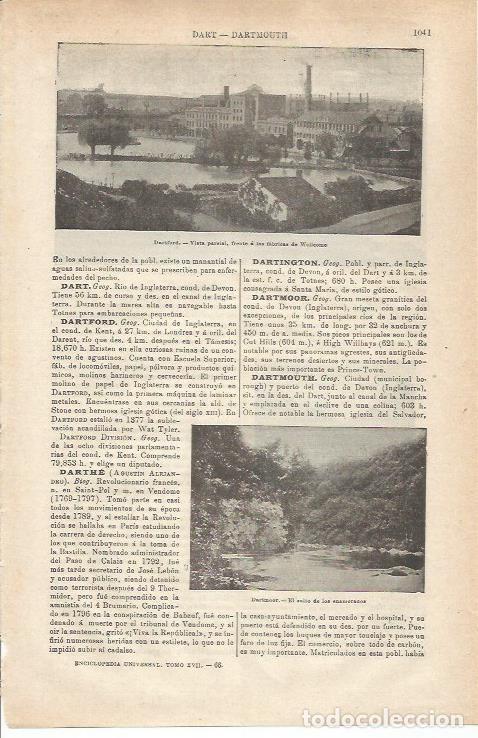 Postkarten: LAMINA ESPASA 34869: Vista de Dartford - Varios