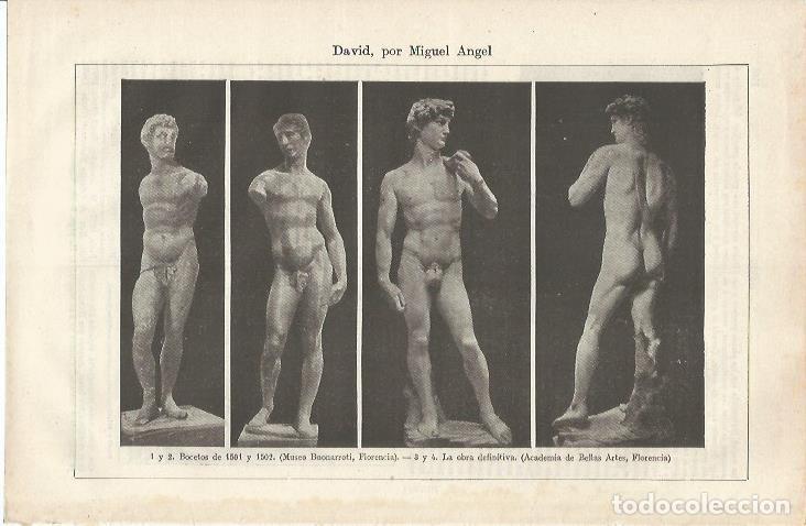 Postais: LAMINA ESPASA 34878: David, por Miguel Angel - Varios