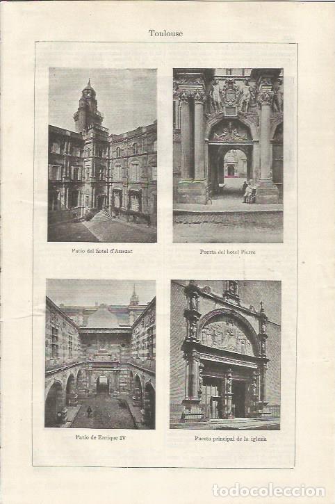 Cartoline: LAMINA ESPASA 35244: Hotel d'Assezat, Hotel Pierre y Patio de Enrique IV en Toulousse, Francia - Var