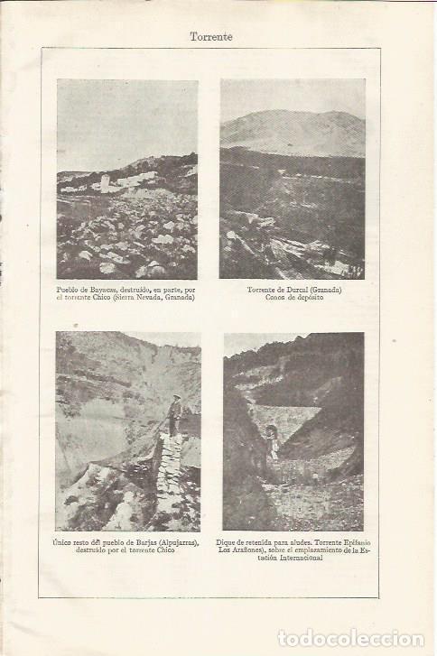 Cartoline: LAMINA ESPASA 35208: Diques y pueblos destruidos por torrentes - Varios
