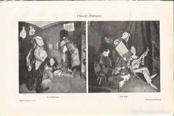 Postcards: LAMINA ESPASA 35252: El restaurador y Trio triste, por Enrique Climent - Varios