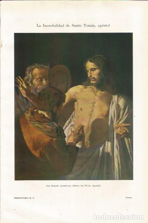 Postcards: LAMINA ESPASA 35093: La incredulidad de Santo Tomas,por G. Honthorst - Varios