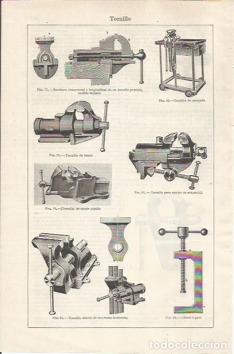 Postcards: LAMINA ESPASA 35151: Fabricacion de tornillos - Varios