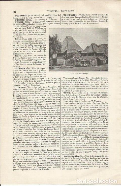 Postcards: LAMINA ESPASA 35105: Casas de Nipa en Tondo - Varios