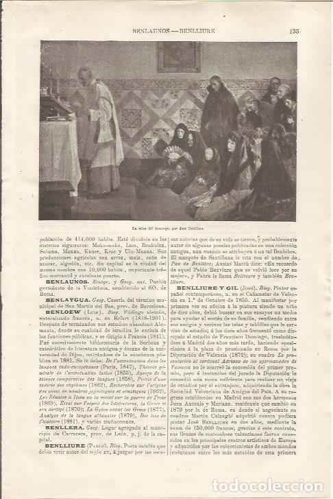 Cartoline: LAMINA ESPASA 34435: La misa del domingo, por Benlliure - Varios