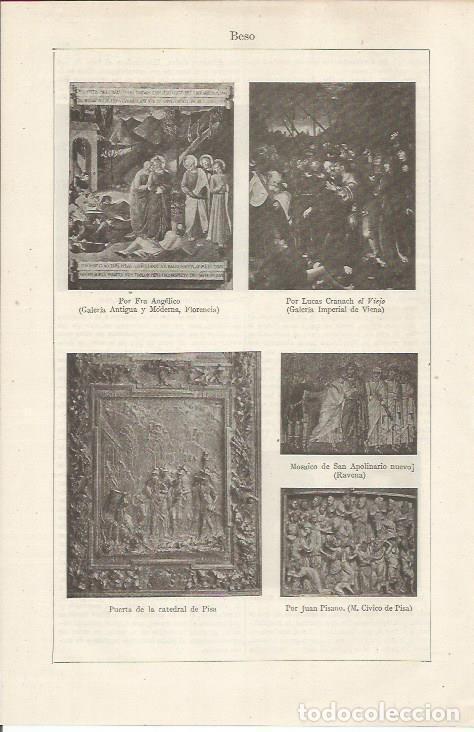 Cartoline: LAMINA ESPASA 34491: Obras de arte con motivo de beso - Varios