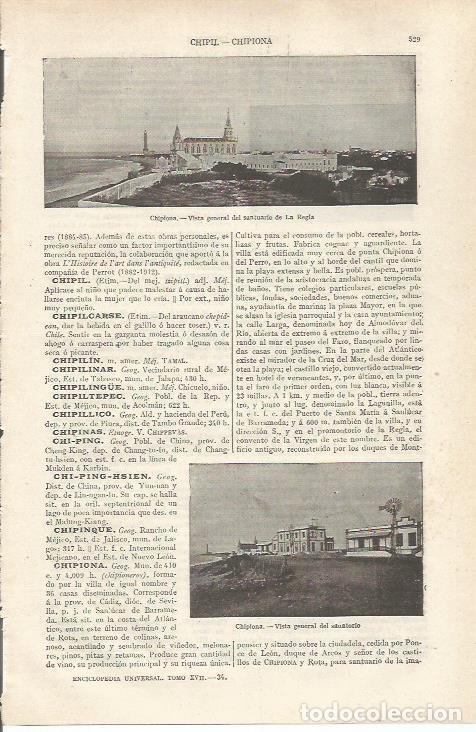 Cartoline: LAMINA ESPASA 34790: Santuario de la Regla y Sanatorio en Chipiona-Cadiz - Varios