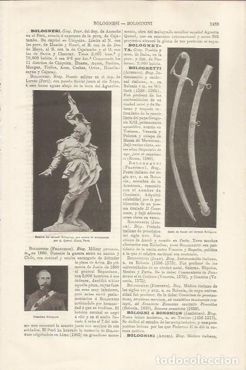 Cartoline: LAMINA ESPASA 34633: Sable de honor del coronel Bologuesi - Varios