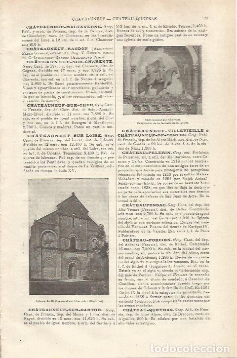 Postais: LAMINA ESPASA 34680: Iglesia de Chateau sur Loire, Francia - Varios