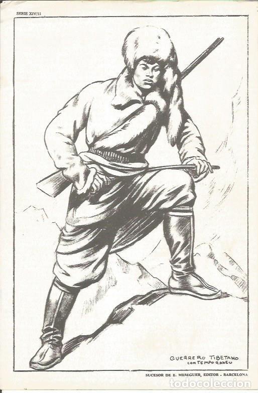 Cartes Postales: LAMINA 20662: Guerrero tibetano contemporaneo, dibujo de Freixas - NULL