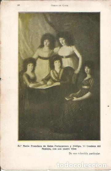 Cartoline: LAMINA 20655: La Condesa del Montojo con sus cuatro hijas, por Goya - VVAA