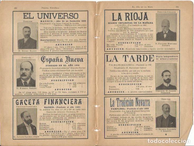 Cartoline: LAMINA 20630: Fichas de El Universo, Espa&ntilde;a Nueva, La Rioja, La Tradicion Navarra, La Tarde y Gaceta