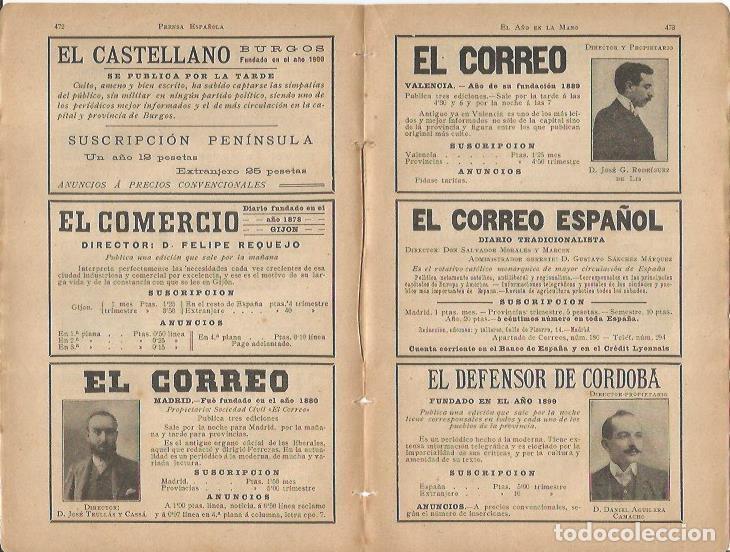 Cartoline: LAMINA 20626: Ficha de prensa de El Correo, El Comercio. El Correo Espa&ntilde;ol y El Defensor de Cordoba