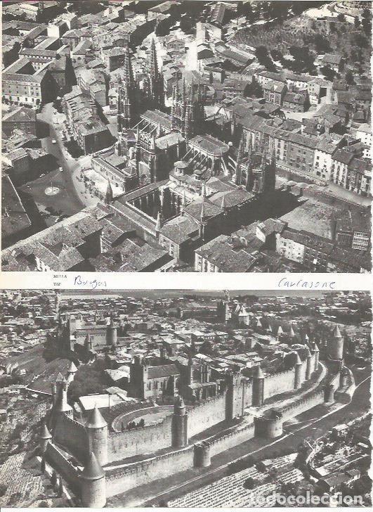Cartoline: LAMINA 20605: Vistas aereas de Burgos y Carcassone - VVAA