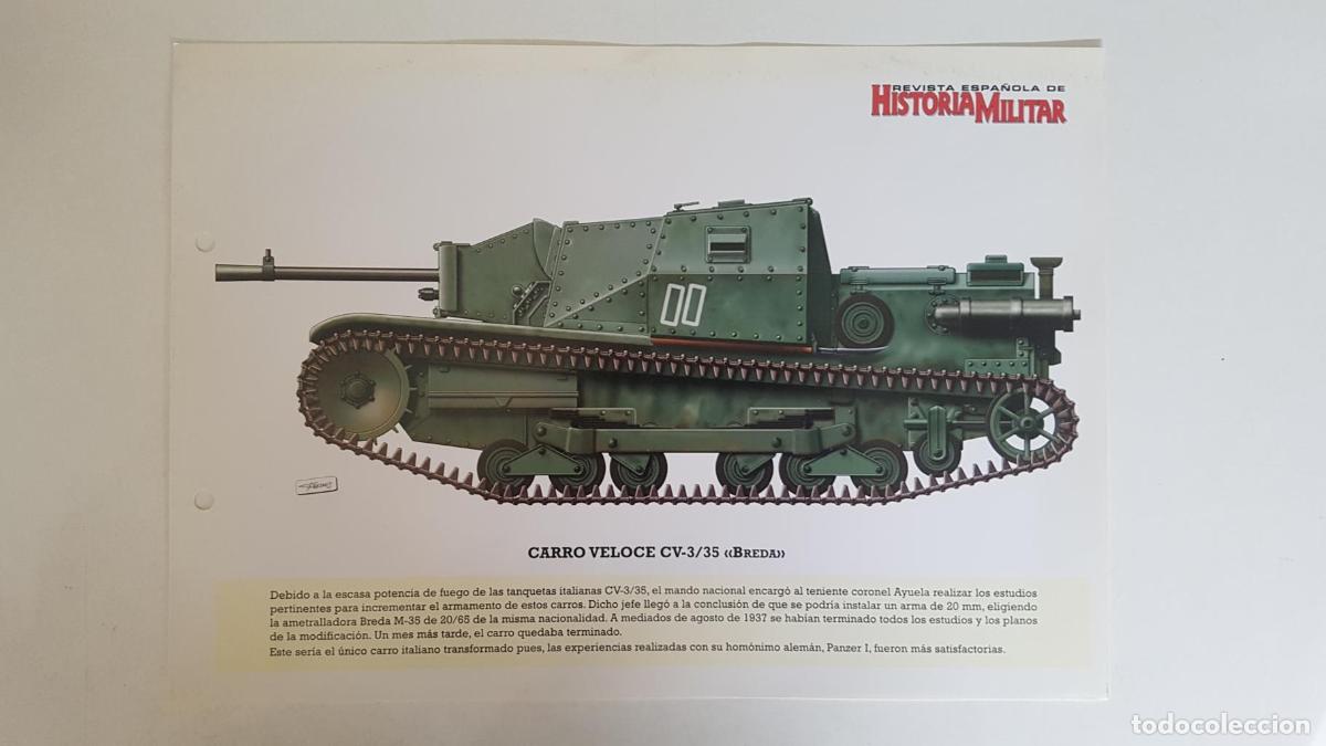 Postcards: Lamina: Carro Veloce CV-3/35 Breda -