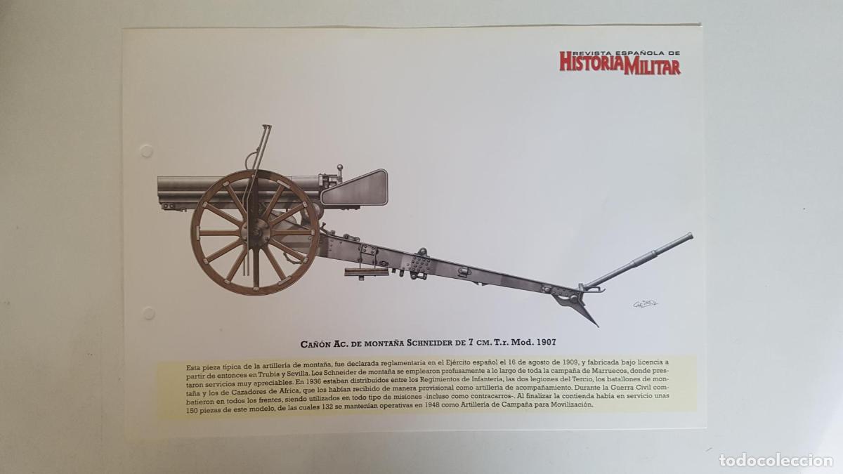 Postkarten: Lamina: Ca&ntilde;on Ac de Monta&ntilde;a Schneider de 7 cm T.R.Mod. 1907 -