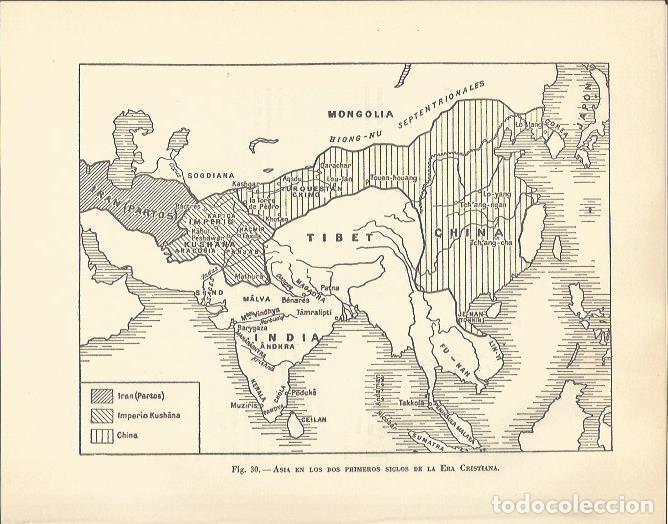 Postkarten: LAMINA 20865: Mapa de Asia en el siglo II - Maurice Crouzet