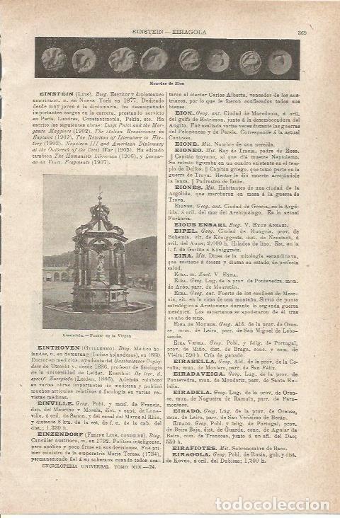 Cartes Postales: LAMINA ESPASA 35554: Fuente de la Virgen en Einsieldeln, Suiza - Varios