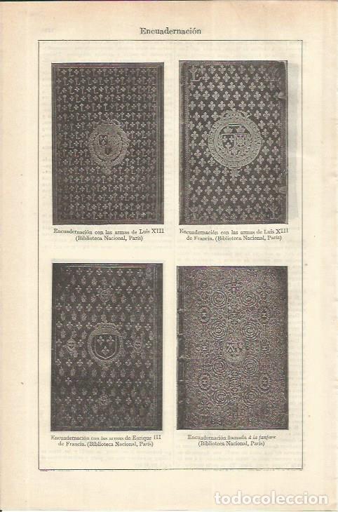 Postkarten: LAMINA ESPASA 35674: Encuadernacion de Luis XIII - Varios