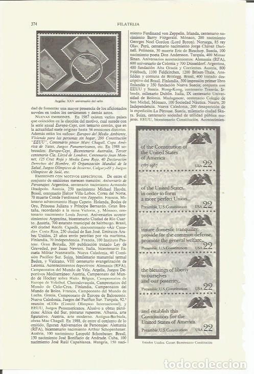 Cartoline: LAMINA ESPASA 35377: Sellos de Argelia y Estados Unidos - Varios