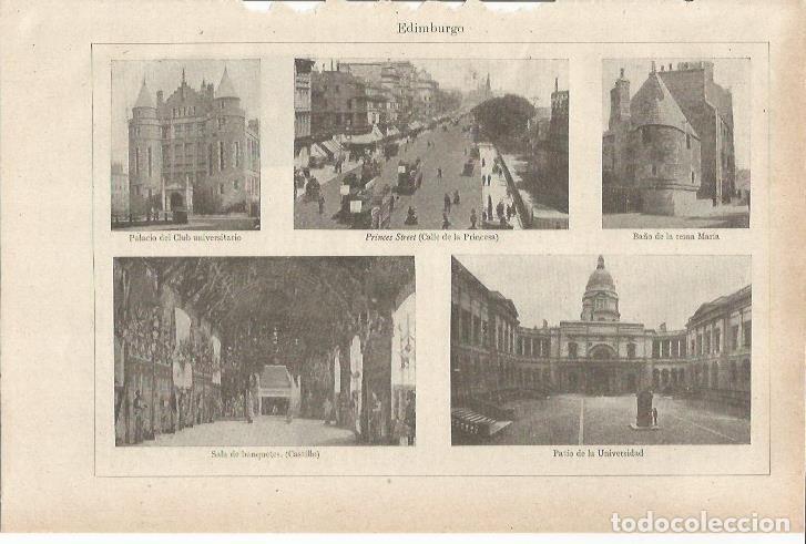 Postais: LAMINA ESPASA 35458: Club Aniversario, Sala de Banquetes del castillo de Edinburgo - Varios